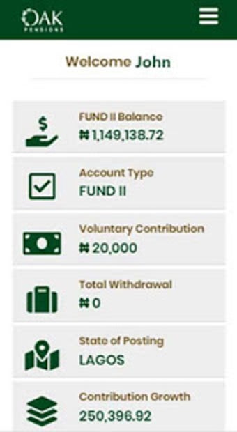 Image 2 for OAK Pensions Mobile App.