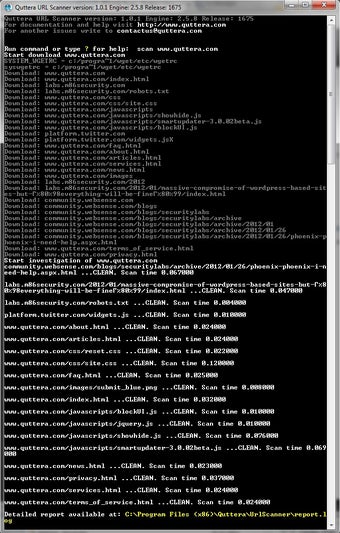 Image 0 for Quttera URL Scanner