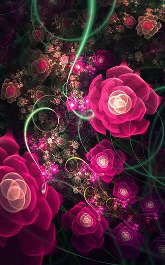 Imagen 1 para Glowing Flowers Live Wall…