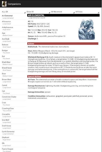 Image 0 for Companions for D&D 5e