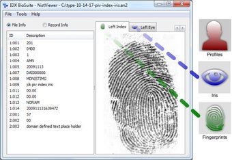 Image 0 for IDX BioSuite NIST Viewer