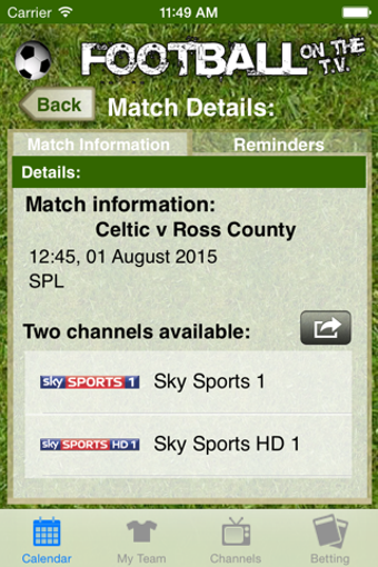 Image 0 for Football on the TV