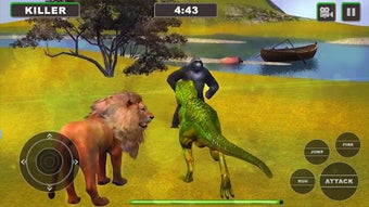 Image 0 for Lion Vs Gorilla : Animal …