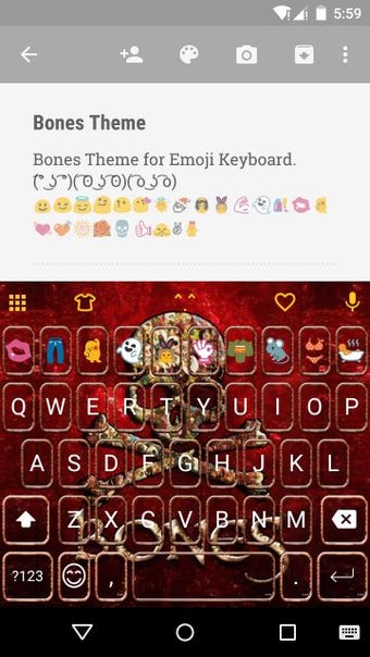 Image 0 for Bones Emoji Keyboard Them…