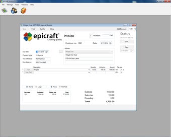 Image 7 for Epicraft Invoice