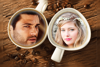 Image 3 for Coffee Cup Dual Photo Fra…