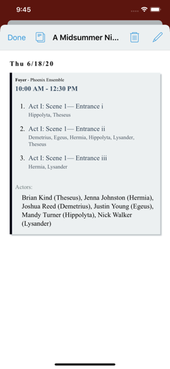 Image 3 for Rehearsals Planner
