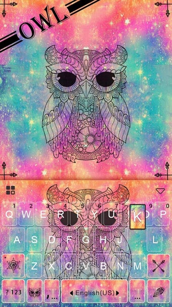 Image 1 for Colorful Owl Keyboard The…
