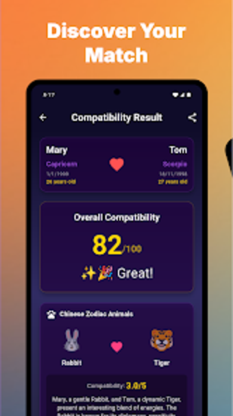 Image 0 for CoupleVibe - Zodiac Match