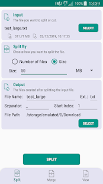 Imagen 1 para File Splitter & Merger