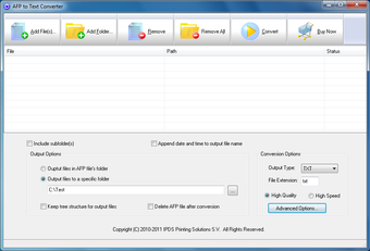 Imagen 0 para AFP to Text Converter
