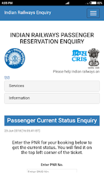 Image 0 for Indian Railway Enquiry an…