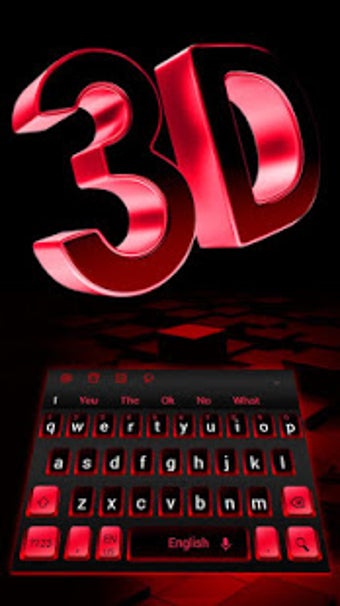 Image 1 for 3D Black Red Keyboard The…