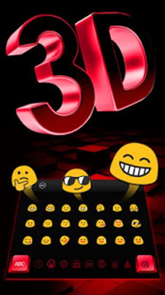 Image 0 for 3D Black Red Keyboard The…