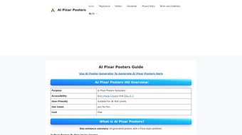 Imagen 0 para Pixar AI Posters