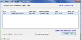 Image 0 for Disk Storage Low Level Fo…