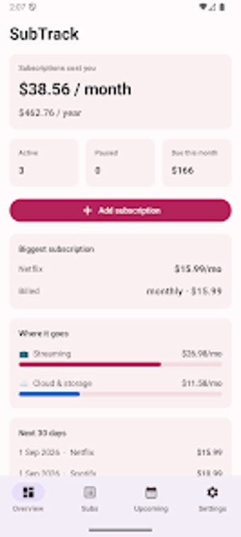 Imagen 0 para SubTrack Subscription Tra…