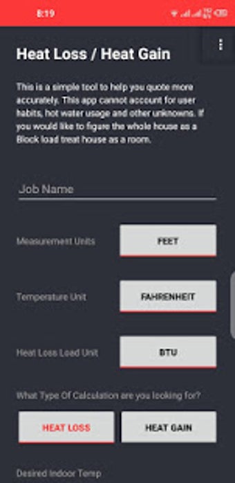 Image 0 for Heatloss Calculator