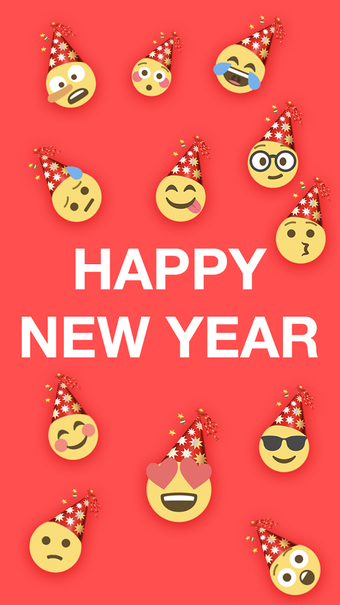 Image 2 for Happy New Year Emoji Stic…