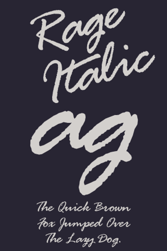 Image 2 for Rage Italic FlipFont