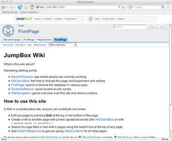 Image 0 for JumpBox (MoinMoin Wiki)