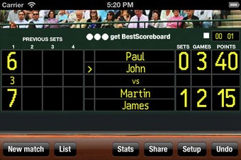 Image 0 for Tennis Scoreboard app