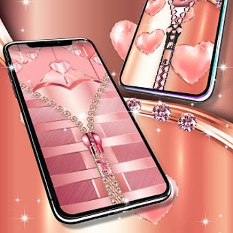 Imagen 2 para Rose gold lock screen zip…