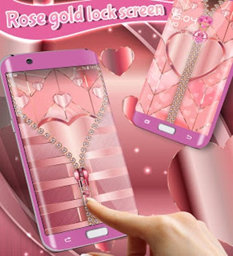 Imagen 1 para Rose gold lock screen zip…