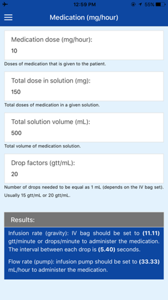 Image 0 for Pocket Infusion Calculato…