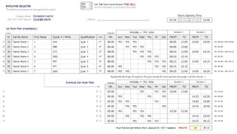 Imagen 0 para Employee Work Schedule