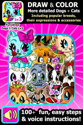 Image 0 for Draw and Color Cats Dogs …