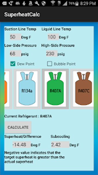 Imagen 0 para HVAC Superheat Calculator
