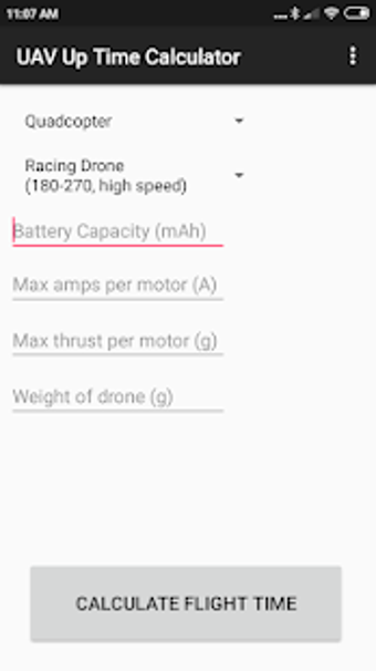 Image 1 for Drone Flight Time Calcula…