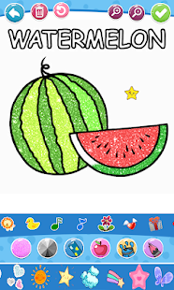 Image 3 for Glitter Fruits coloring a…
