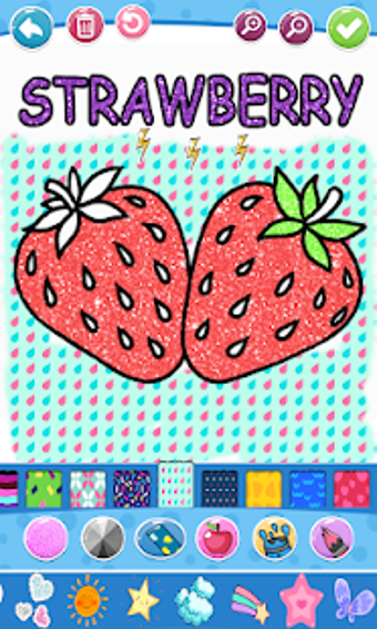 Image 0 for Glitter Fruits coloring a…