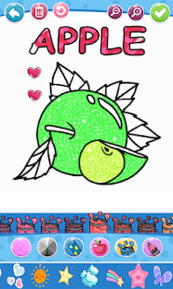 Image 1 for Glitter Fruits coloring a…