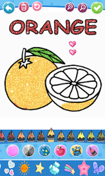 Image 2 for Glitter Fruits coloring a…