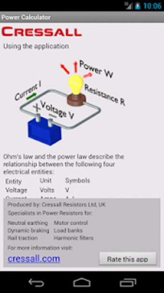 Image 0 for Ohm's Law/Power Law Calcu…