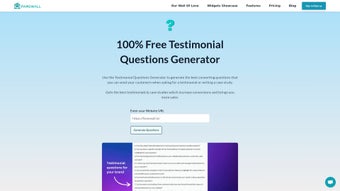 Imagen 0 para Testimonial Questions Gen…