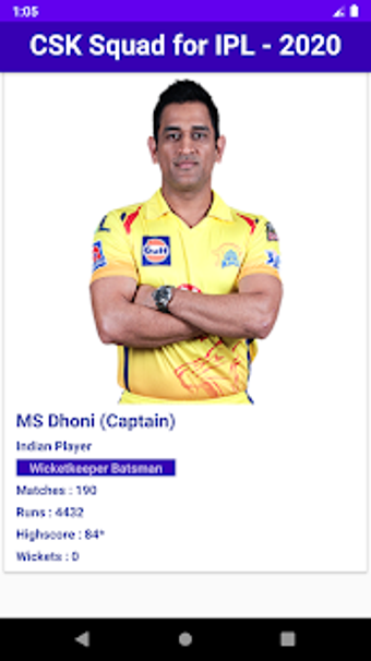 Image 1 for Csk Squad - IPL 2020