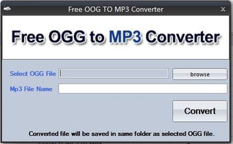 Image 0 for Free OGG to MP3 Converter