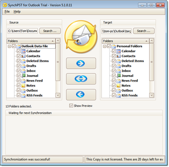 Imagen 0 para SynchPst for Outlook