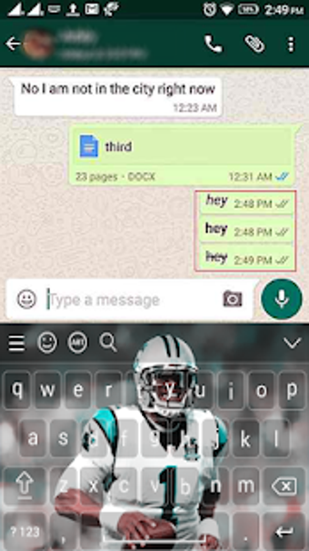 Imagen 0 para Cam Newton NFL Keyboard H…