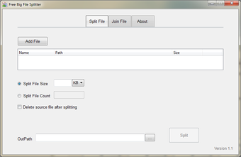 Image 1 for Free Big File Splitter