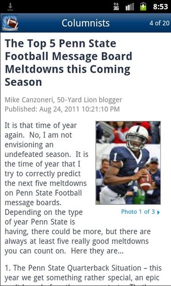 Image 3 for Penn State Football