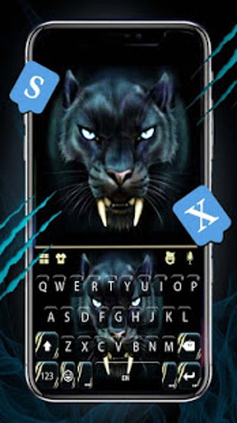 Image 1 for Scary Black Panther Keybo…