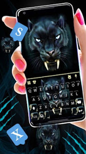 Image 3 for Scary Black Panther Keybo…