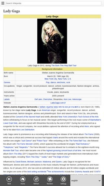 Image 0 for Wikipedia + for Windows 8