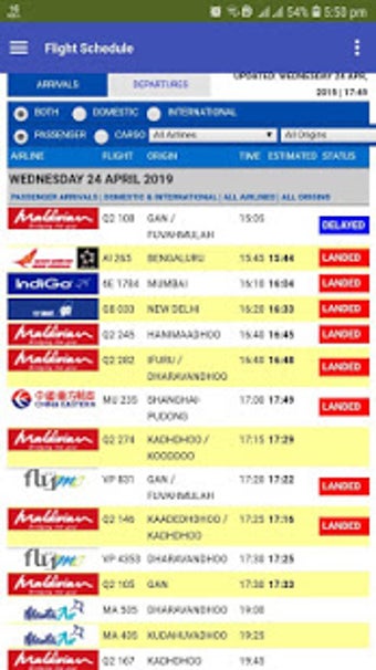 Image 0 for Airport Flight Schedule