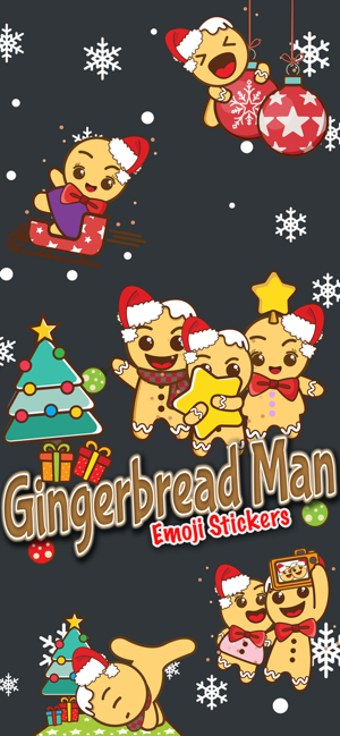 Image 1 for Gingerbread Man Emoji Sti…
